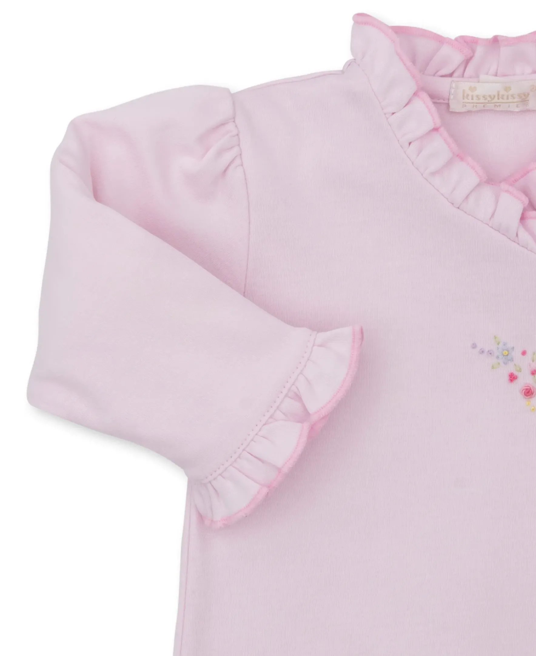 Kissy Kissy Premier Flowers & Vines Hand Emb. Sack> Smocking + Hand Embroidery