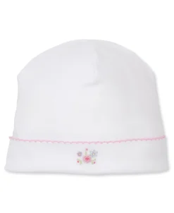 Kissy Kissy Premier Flowers & Vines White Hand Emb. Hat> Hats|Smocking + Hand Embroidery