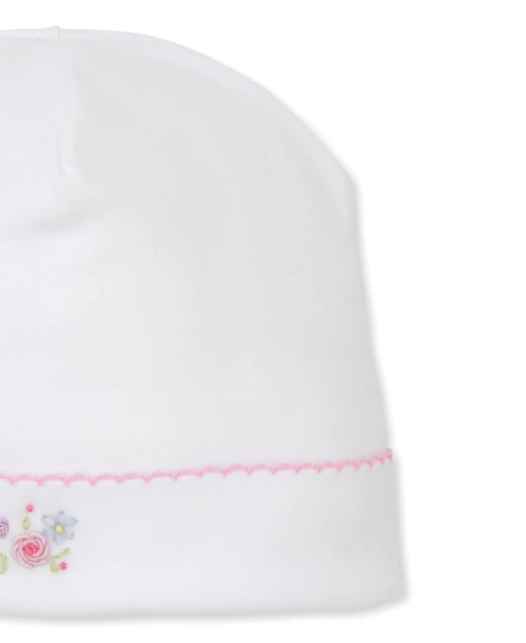 Kissy Kissy Premier Flowers & Vines White Hand Emb. Hat> Hats|Smocking + Hand Embroidery