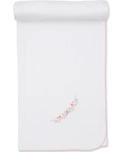 Kissy Kissy Premier Flowers & Vines White Hand Emb. Blanket> Blankets|Smocking + Hand Embroidery