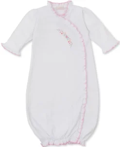 Kissy Kissy Premier Flowers & Vines White Hand Emb. Sack> Smocking + Hand Embroidery|White Basics