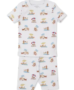 Kissy Kissy Puppy Beach Daze Short Toddler Pajama Set>Kids Pajamas|Pajamas