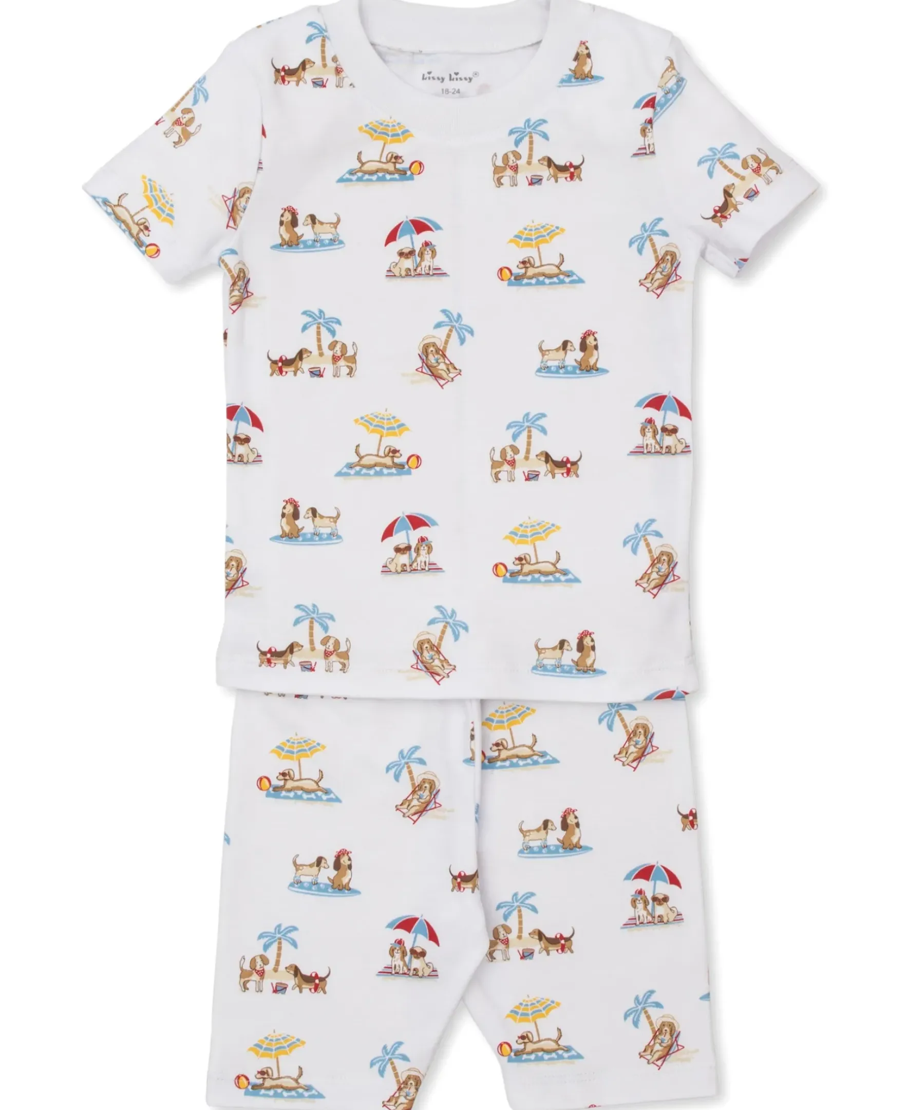 Kissy Kissy Puppy Beach Daze Short Toddler Pajama Set>Kids Pajamas|Pajamas