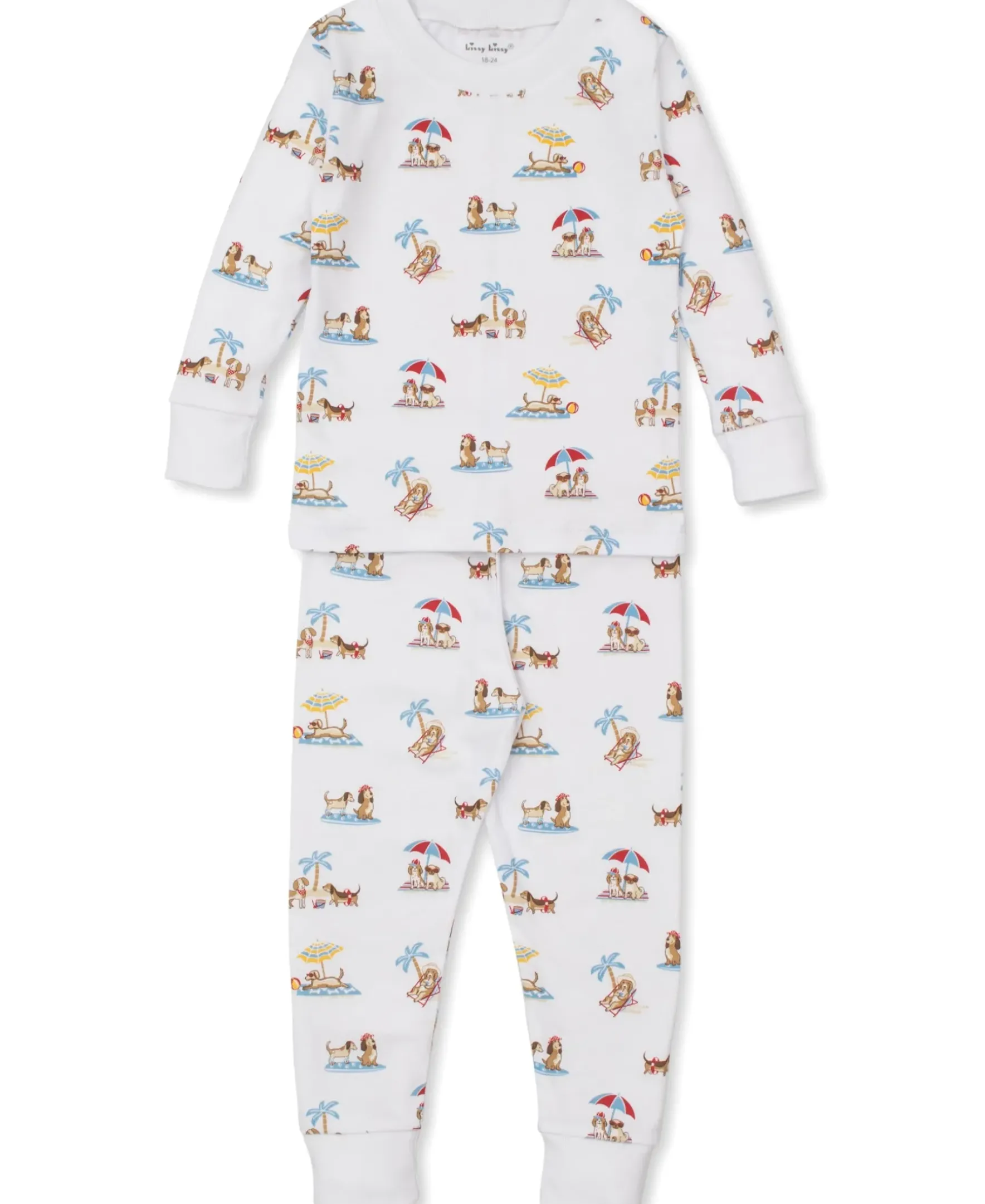 Kissy Kissy Puppy Beach Daze Toddler Pajama Set>Kids Pajamas|Pajamas