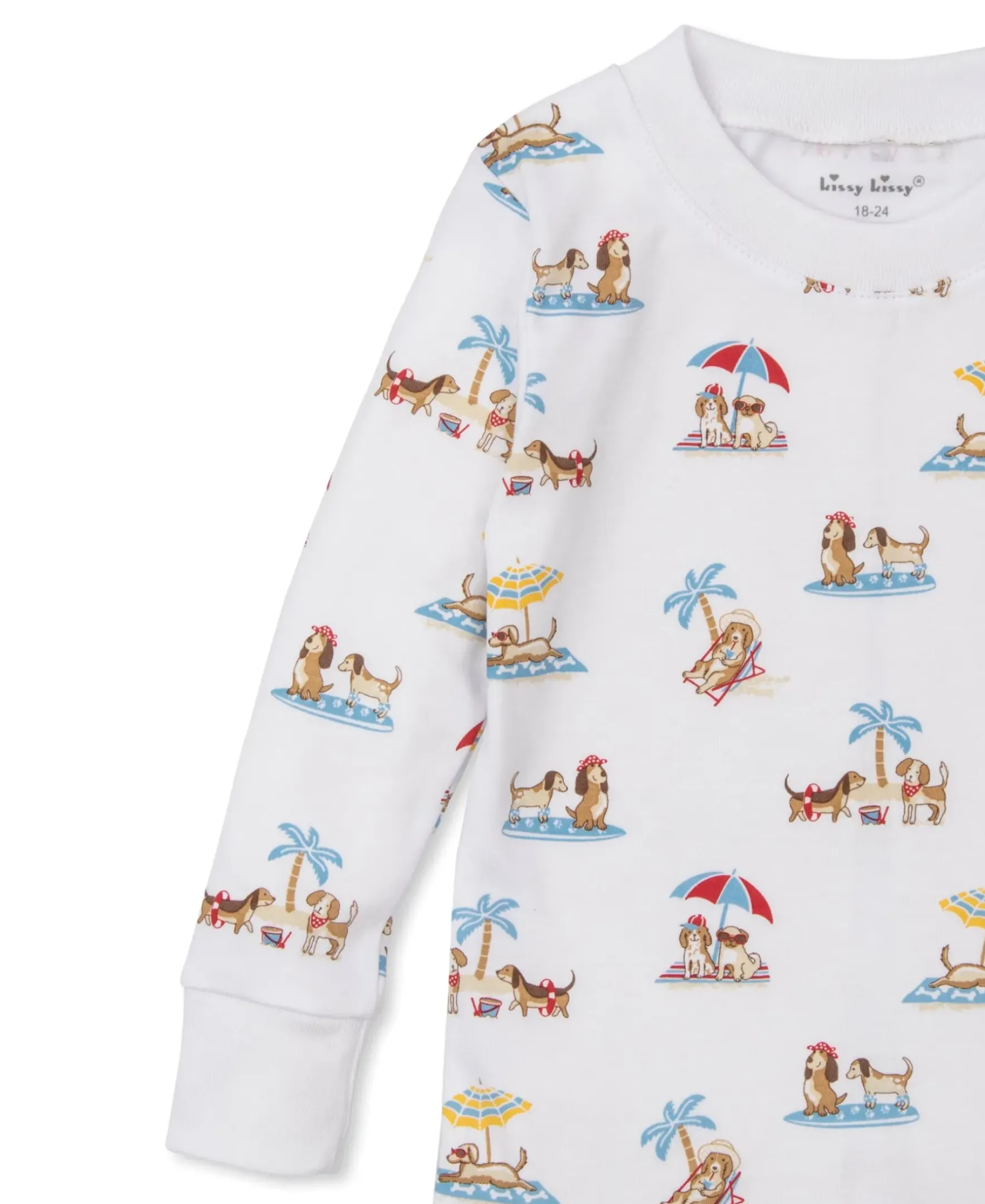 Kissy Kissy Puppy Beach Daze Toddler Pajama Set>Kids Pajamas|Pajamas