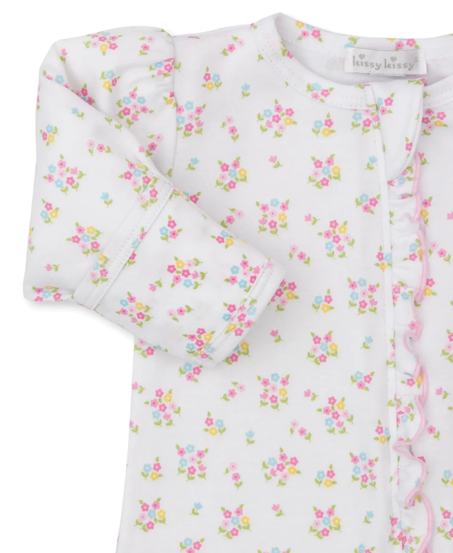 Kissy Kissy Rainbow Flowers Zip Footie> Footies|Pajamas