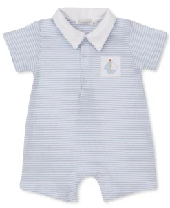Kissy Kissy Saturday Regatta Blue Short Stripe Playsuit> Playsuits