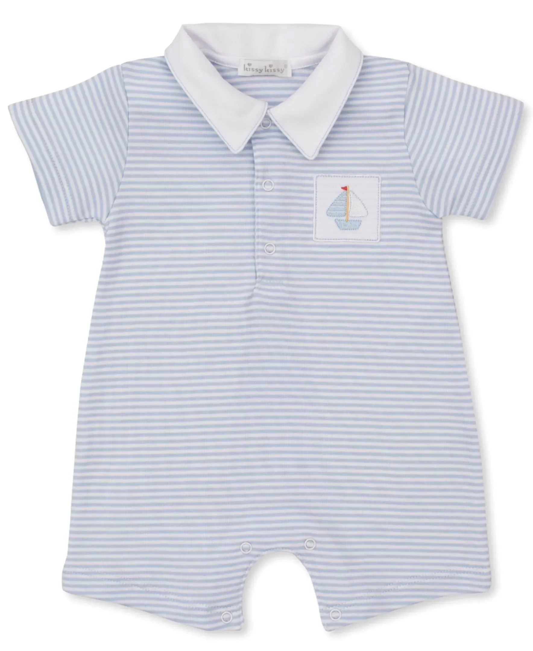 Kissy Kissy Saturday Regatta Blue Short Stripe Playsuit> Playsuits