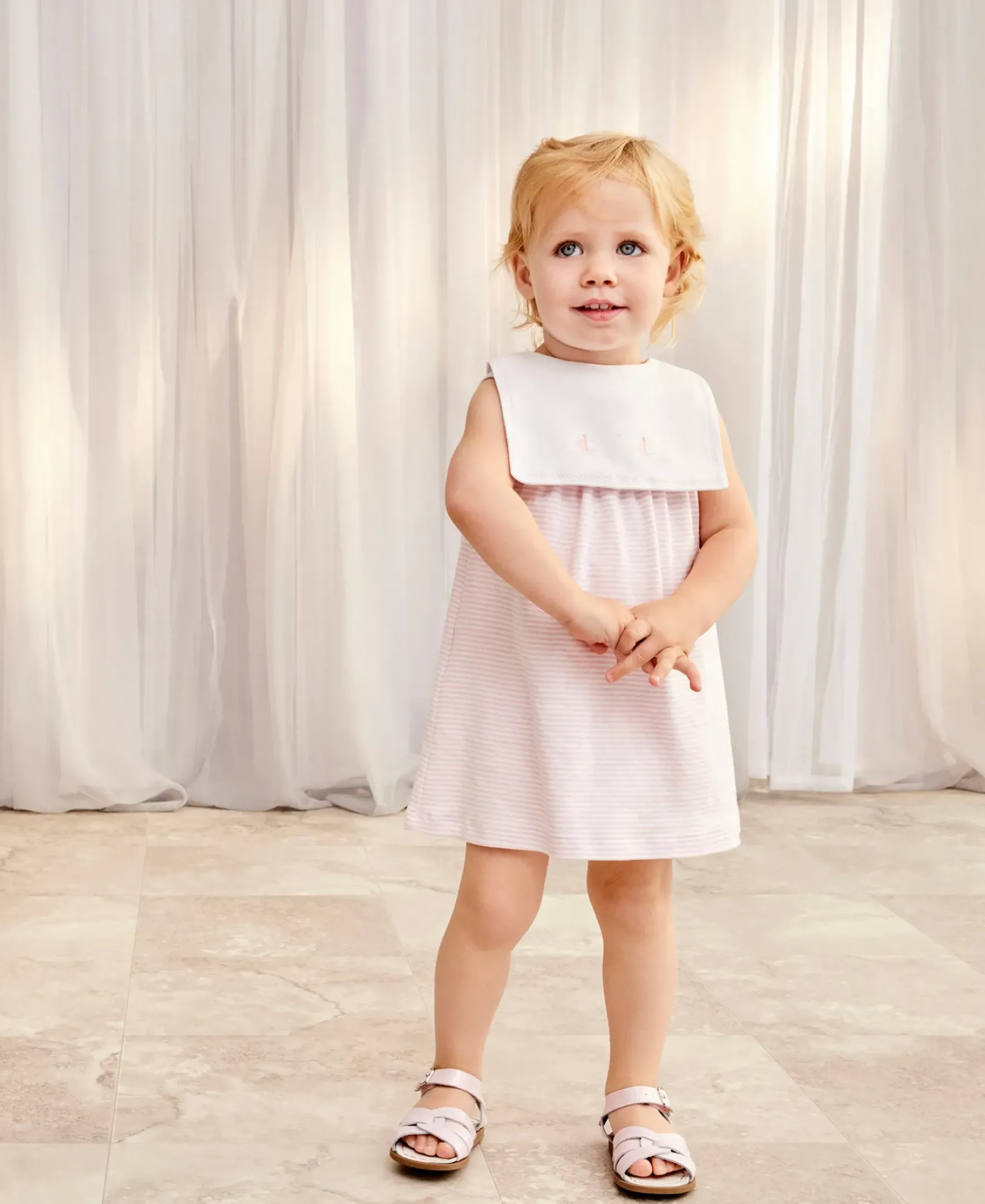 Kissy Kissy Saturday Regatta Stripe Toddler Dress>Kids Dresses|Dresses + Bubbles