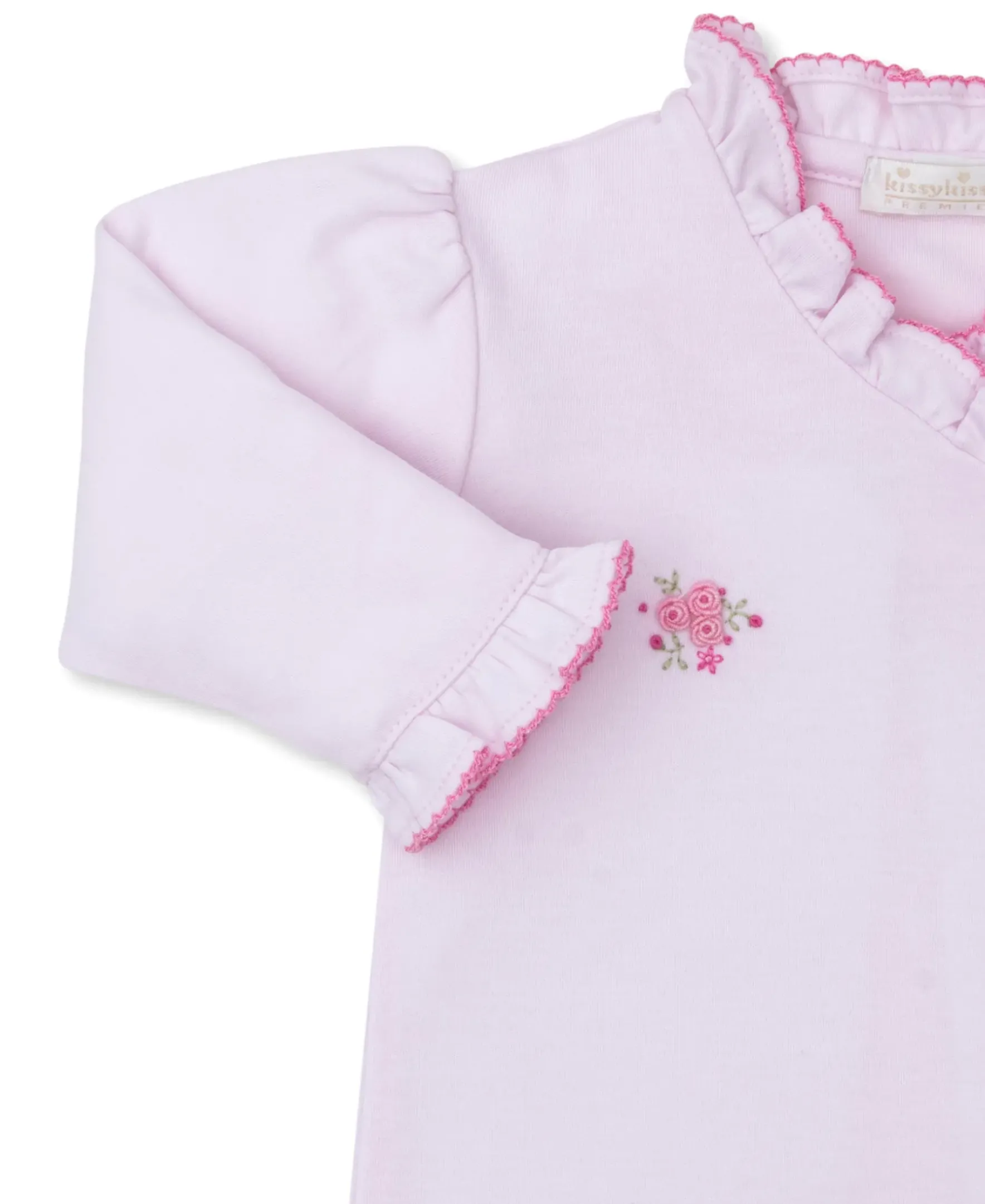Kissy Kissy SCE Roses and Blooms Hand Emb. Footie> Footies|Smocking + Hand Embroidery