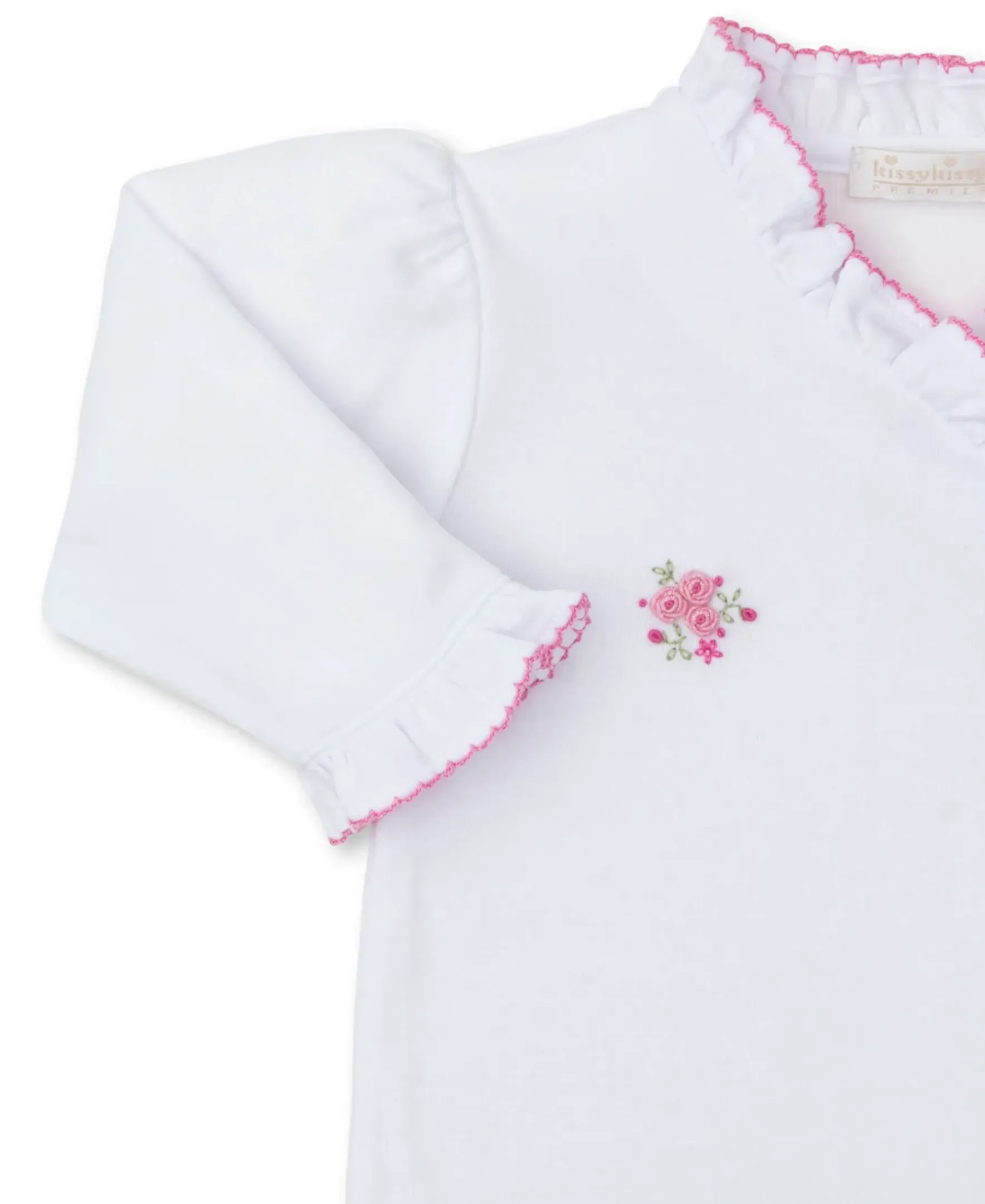 Kissy Kissy SCE Roses and Blooms Hand Emb. Footie> Footies|Smocking + Hand Embroidery