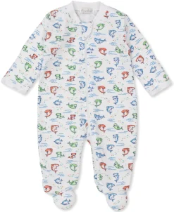 Kissy Kissy Shark Grins Zip Footie> Footies|Pajamas