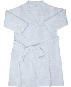 Kissy Kissy Simple Stripes Blue Adult Robe> Classic Collections