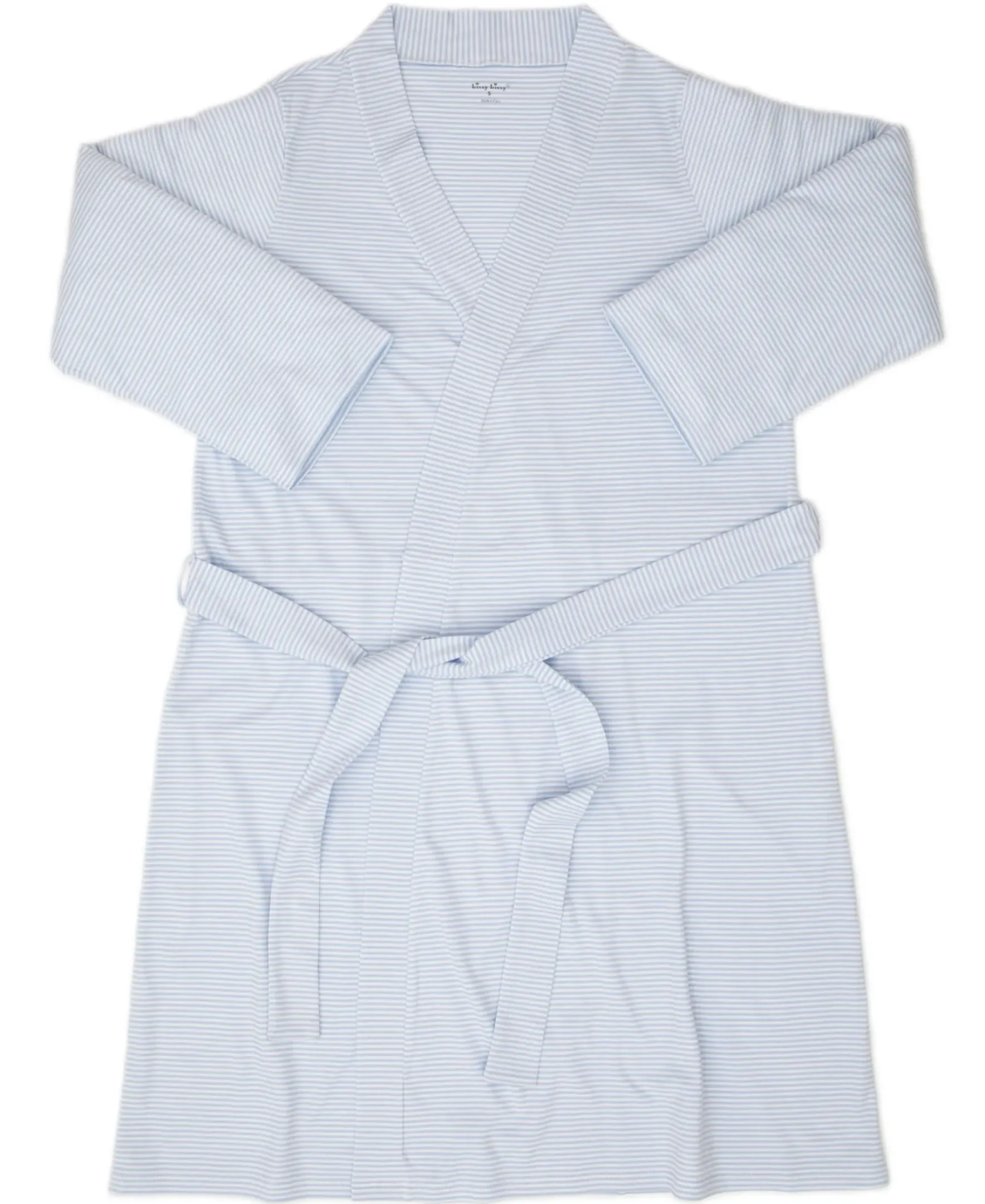 Kissy Kissy Simple Stripes Blue Adult Robe> Classic Collections