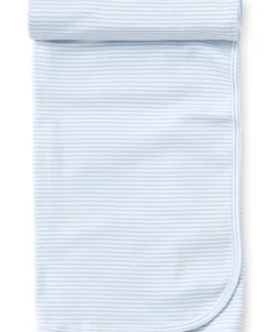Kissy Kissy Simple Stripes Blue Blanket> Blankets|Classic Collections