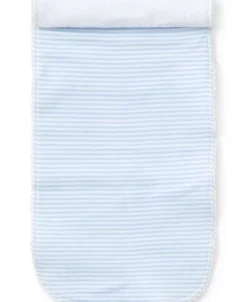 Kissy Kissy Simple Stripes Blue Burp Cloth> Burp Cloths|Classic Collections