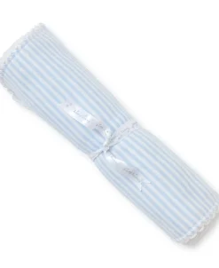 Kissy Kissy Simple Stripes Blue Burp Cloth> Burp Cloths|Classic Collections