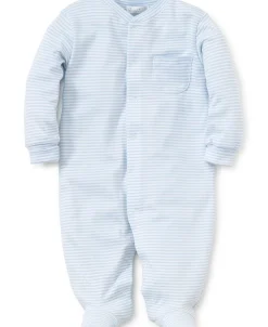 Kissy Kissy Simple Stripes Blue Large Footie> Footies|Classic Collections