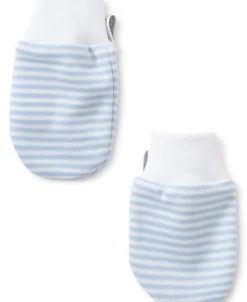 Kissy Kissy Simple Stripes Blue Mittens> Mittens|Classic Collections