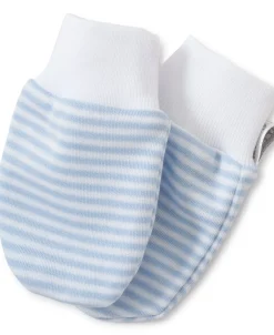 Kissy Kissy Simple Stripes Blue Mittens> Mittens|Classic Collections