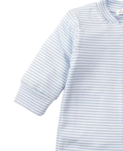 Kissy Kissy Simple Stripes Blue Pajama Zip Footie><noscript><img width=