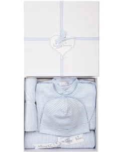 Kissy Kissy Simple Stripes Blue 5PC Gift Set with Gift Box> Classic Collections