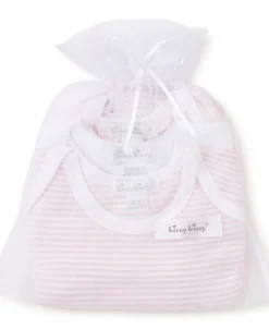Kissy Kissy Simple Stripes Pink 3 Pack Bodysuit Set> Bodysuits|Multipacks + Sets