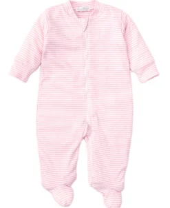 Kissy Kissy Simple Stripes Zip Footie> Footies|Pajamas