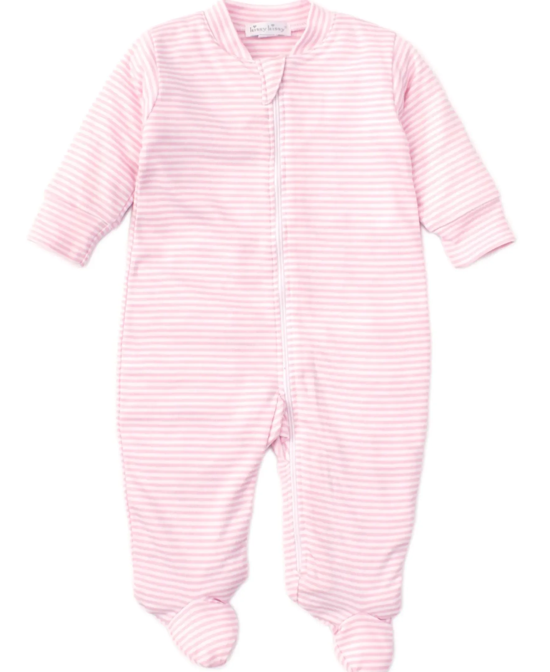 Kissy Kissy Simple Stripes Zip Footie> Footies|Pajamas