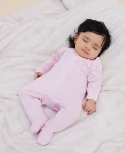 Kissy Kissy Simple Stripes Zip Footie> Footies|Pajamas