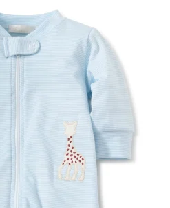 Kissy Kissy Sophie la girafe Blue Zip Front Footie> Footies|Classic Collections