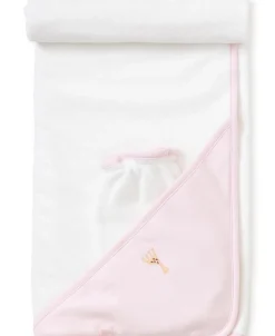 Kissy Kissy Sophie la girafe Pink Hooded Towel & Mitt Set> Hooded Bath Towels|Classic Collections