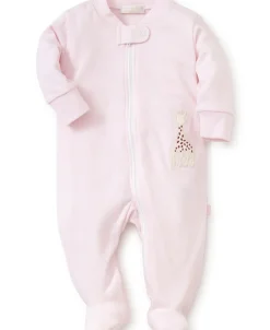 Kissy Kissy Sophie la girafe Stripe Zip Front Footie> Footies|Classic Collections