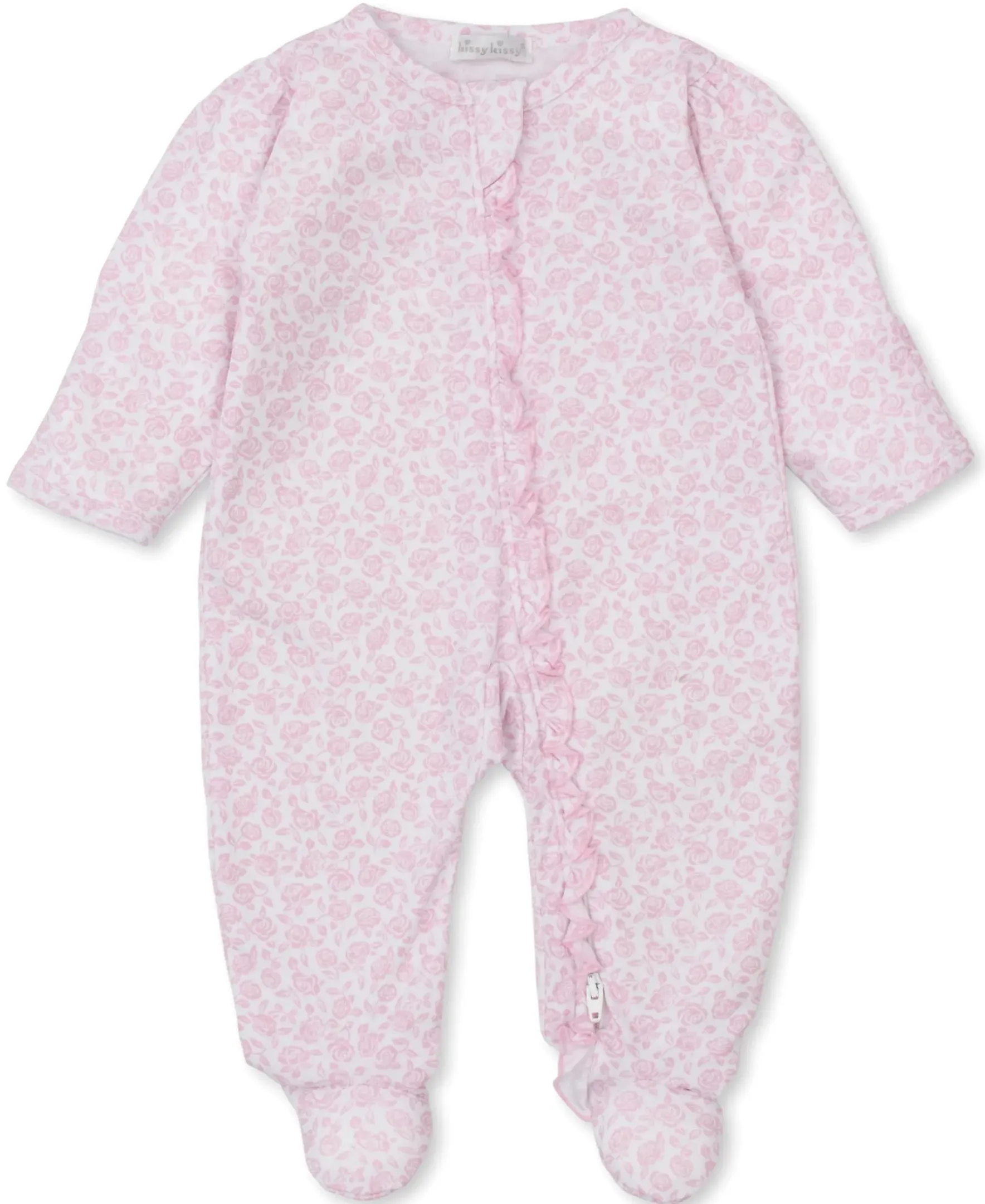 Kissy Kissy Summer Gardens Zip Footie> Footies|Pajamas