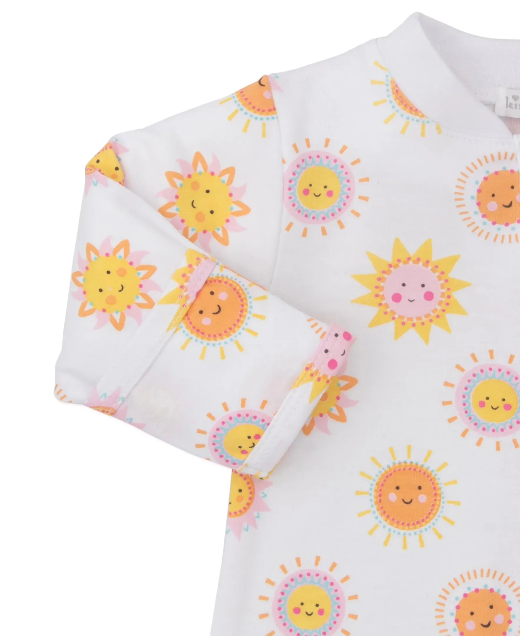 Kissy Kissy Sunshine Abounds Zip Footie> Footies|Pajamas