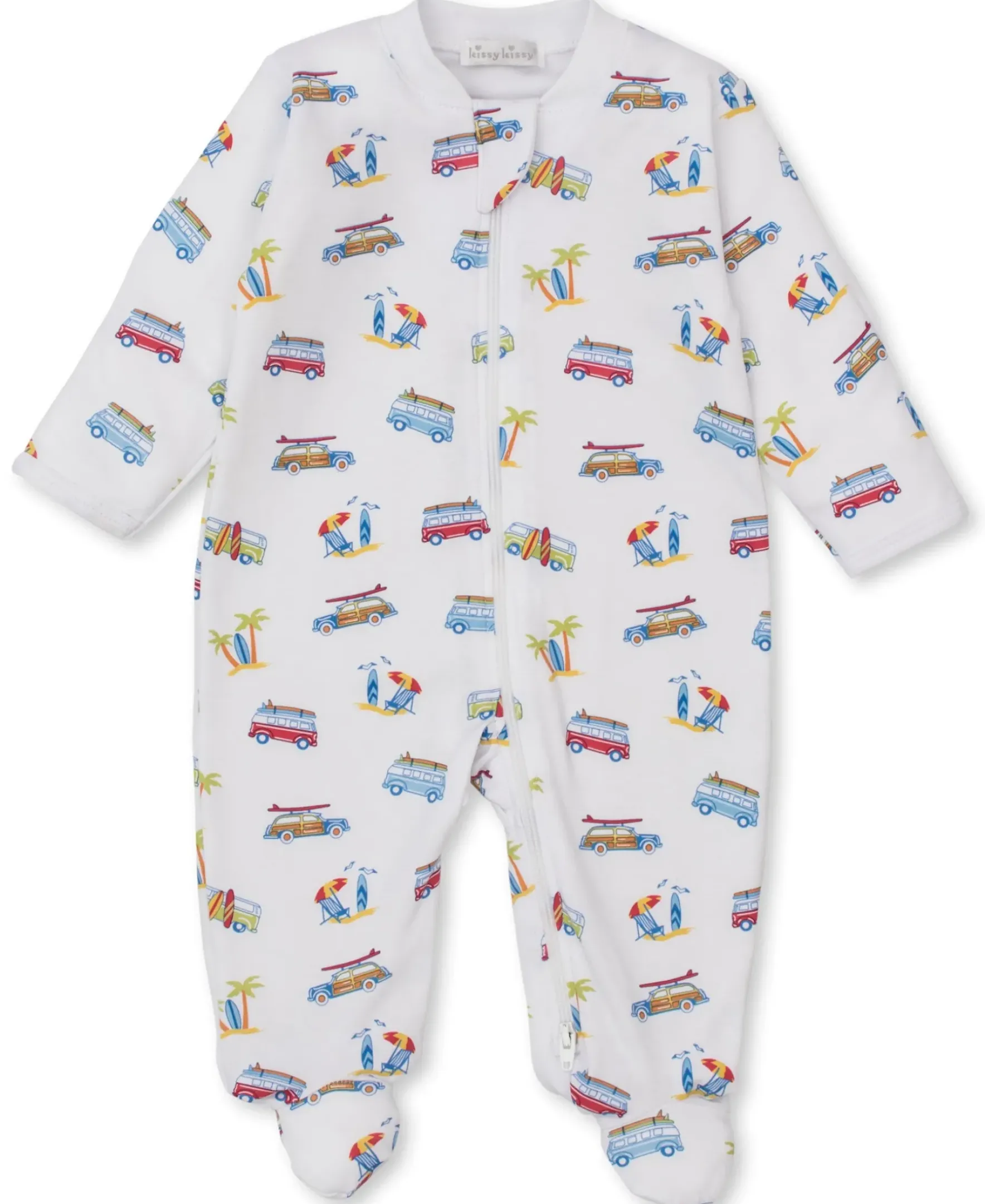 Kissy Kissy Surfing Vans Zip Footie> Footies|Pajamas