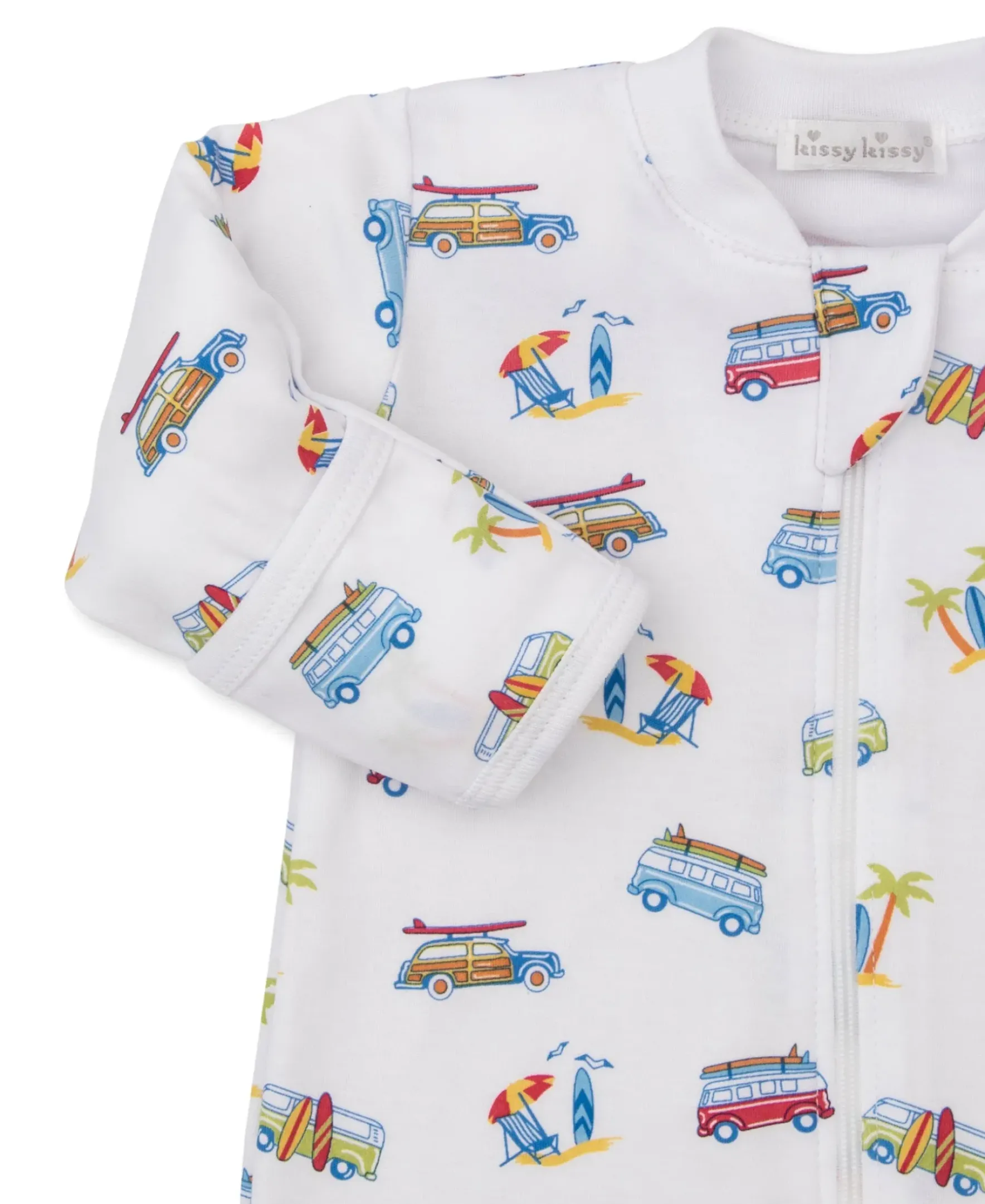 Kissy Kissy Surfing Vans Zip Footie> Footies|Pajamas