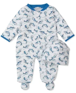 Kissy Kissy Swift Sharks Zip Footie & Hat Set> Footies|Hats