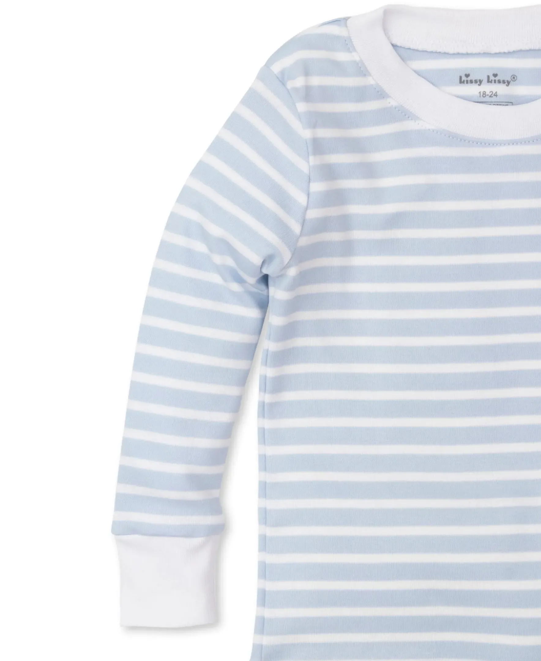 Kissy Kissy Team Stripes Blue Toddler Pajama Set>Kids Pajamas|Pajamas