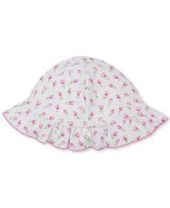 Kissy Kissy Tulip Blossoms White Floppy Hat> Hats|White Basics