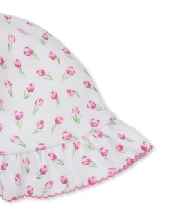Kissy Kissy Tulip Blossoms White Floppy Hat> Hats|White Basics