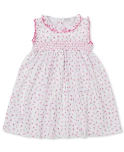 Kissy Kissy Tulip Blossoms White Smocked Toddler Dress>Kids Dresses|Dresses + Bubbles