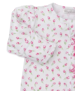 Kissy Kissy Tulip Blossoms White Zip Footie><noscript><img width=