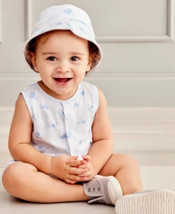 Kissy Kissy Whale Wonder Blue Bucket Hat><noscript><img width=