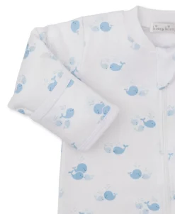 Kissy Kissy Whale Wonder Blue Zip Footie> Footies|Pajamas
