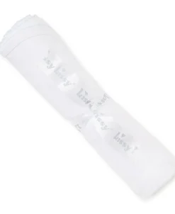 Kissy Kissy White/Blue Kissy Basics Blanket> Blankets|White Basics
