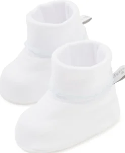 Kissy Kissy White/Blue Kissy Basics Booties> Booties|White Basics