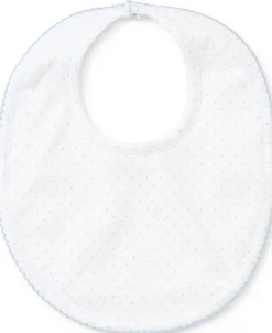 Kissy Kissy White/Blue New Kissy Dots Print Bib> Bibs|Classic Collections