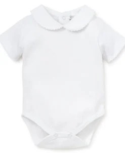 Kissy Kissy White Kissy Basics Collar Bodysuit> Bodysuits|White Basics