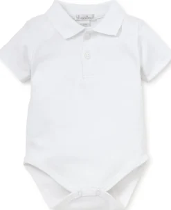 Kissy Kissy White Kissy Basics Knit Collar Bodysuit> Bodysuits|White Basics